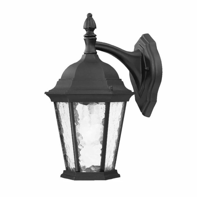 matte black hanging carousel wall light with metal finial and monochrome photography