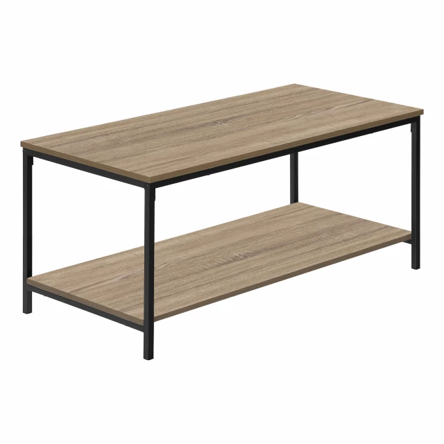 Dark taupe black rectangular coffee table for modern outdoor furniture setup