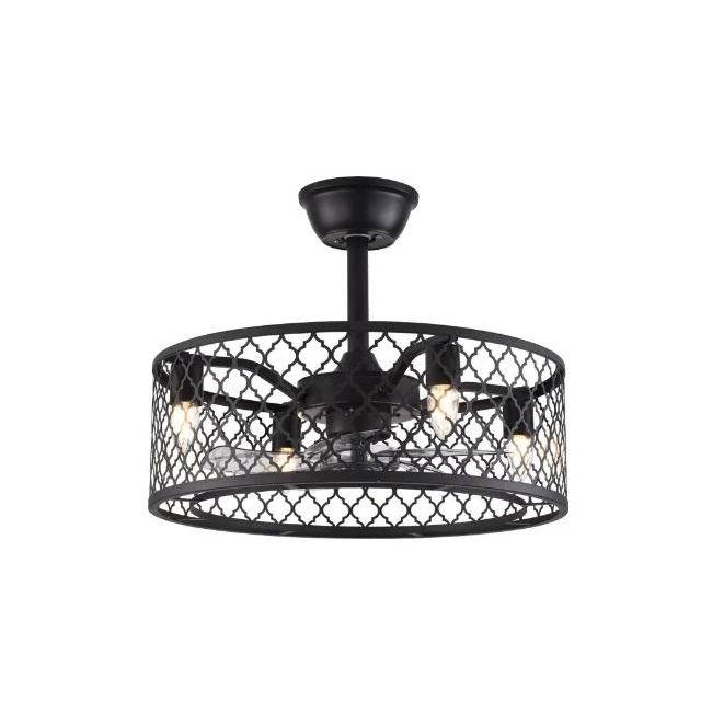 remote control schoolhouse light ceiling fan with metal ceiling fixture
