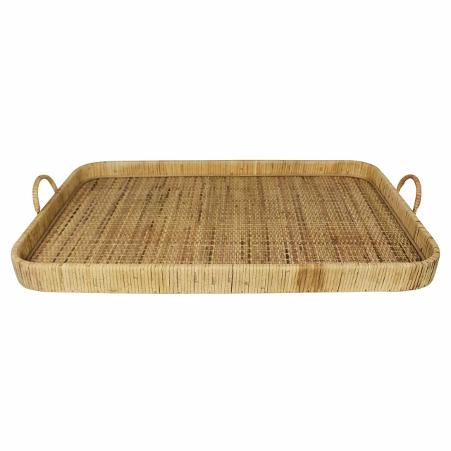 jumbo bamboo rectangular tray made of wood and hardwood with beige plywood finish