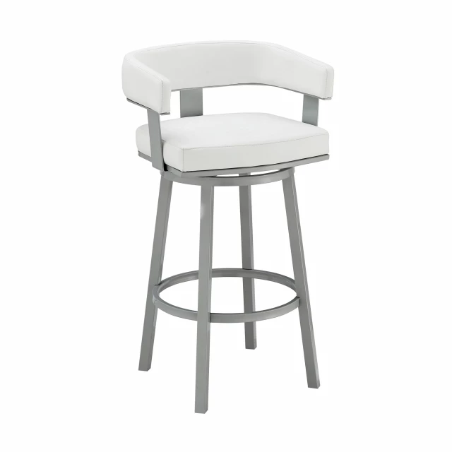 Low back counter height bar chair with metal stool and outdoor furniture design