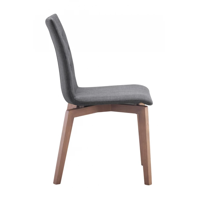 Brown birch solid back dining chairs with armrests in natural wood material