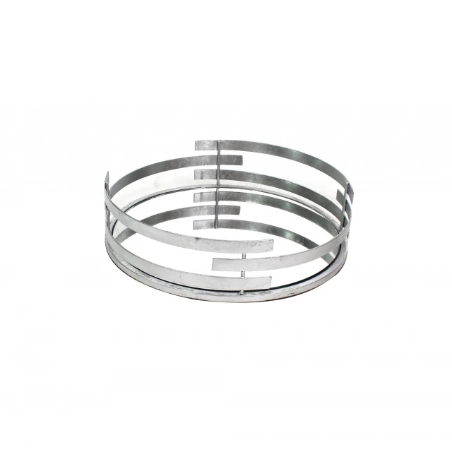 silver minimalist line mirror tray for jewelry made of metal