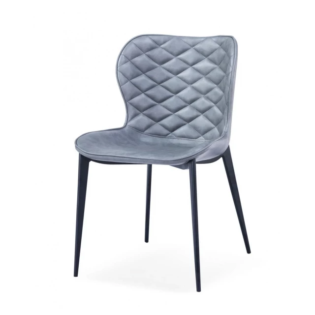 Gray black modern dining chairs with armrests and composite material