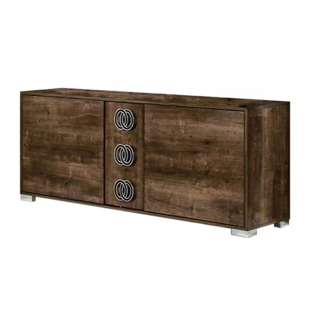 modern rustic Italian drawer dresser in a bedroom setting