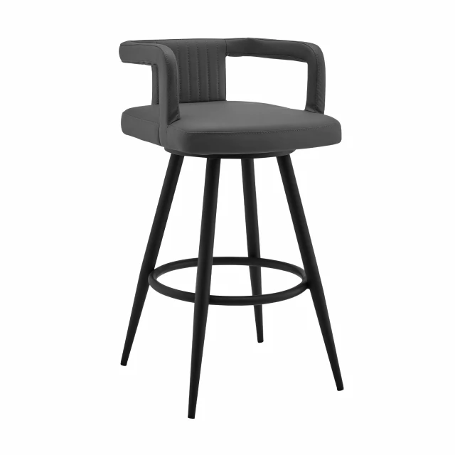 Low back bar height bar chair with armrests made of wood for outdoor comfort