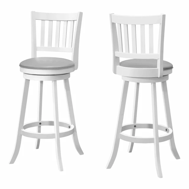 Wood swivel bar height chairs with metal and plastic composite material in furniture category
