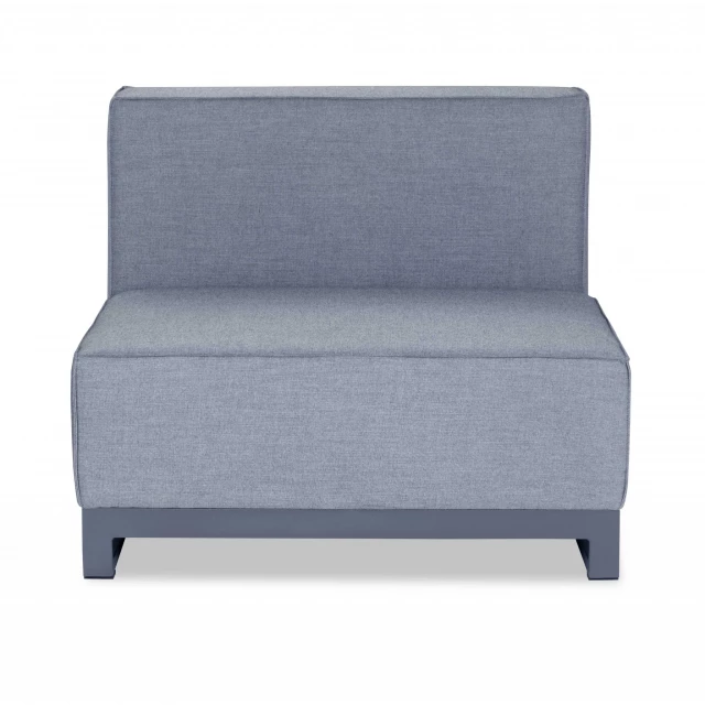 Gray metal modular cushion for modern interior design