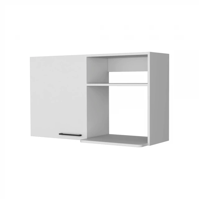 White accent cabinet with shelves and plywood shelving for home furniture