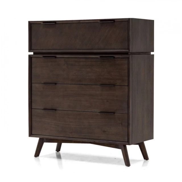 Acacia solid wood dresser with four drawers for bedroom storage