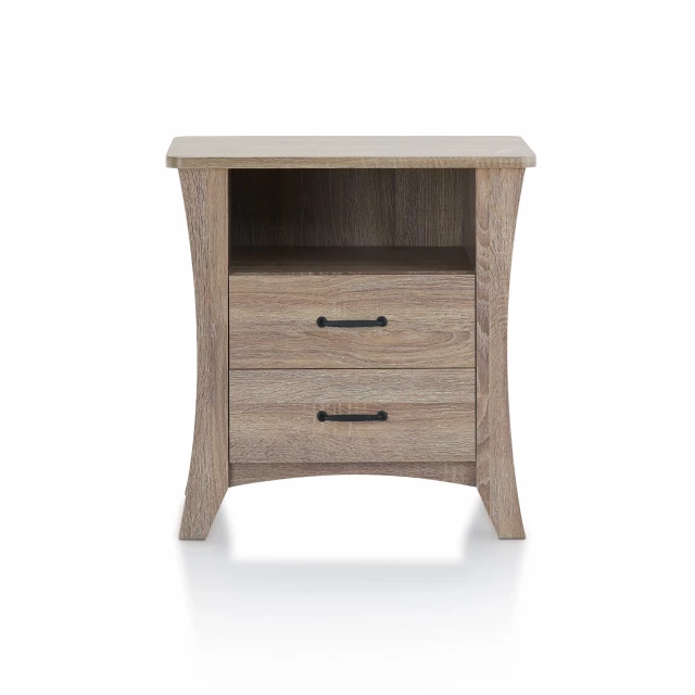 Brown drawers nightstand with table and shelf design for bedroom furniture