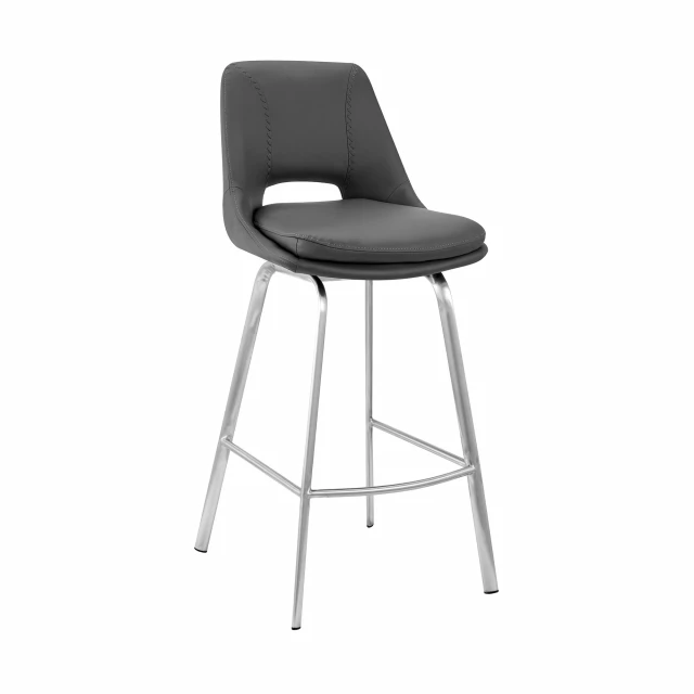 Low back counter height bar chair in wood and composite material with comfort design