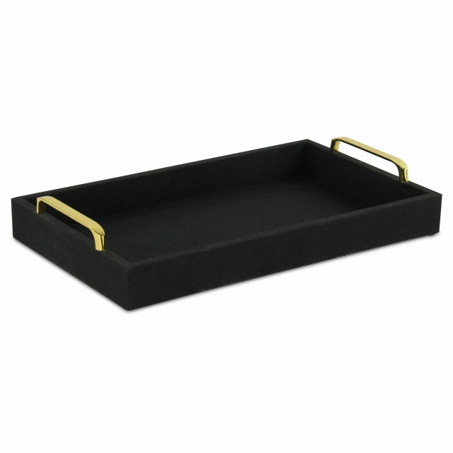 black linen wooden tray rectangular fashion accessory