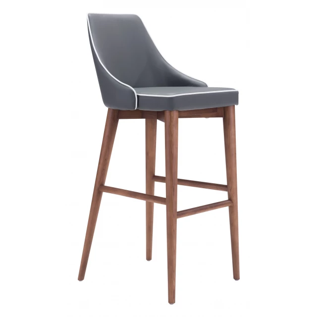 Low back bar height bar chair made of wood with comfort and natural material design
