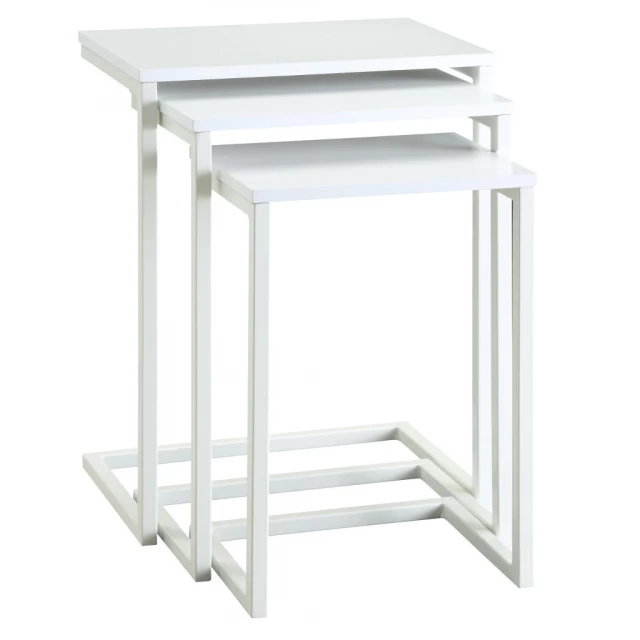 White solid wood rectangular end table perfect for indoor and outdoor use