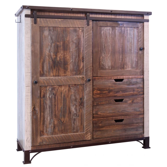 brown solid wood drawer gentlemans chest with storage