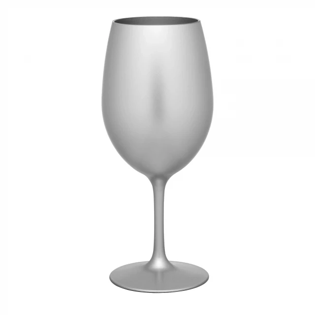 Silver acrylic stemmed purpose wine glass with tableware and drinkware elements