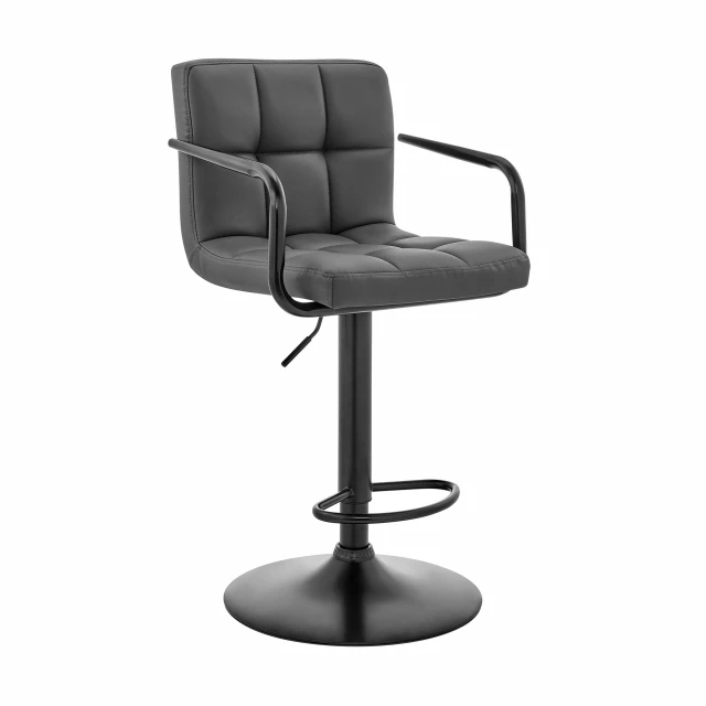 Low back adjustable height bar chair with armrest and comfortable seating
