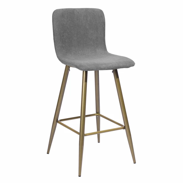 Gold steel bar height chairs with wood and metal art design outdoor furniture