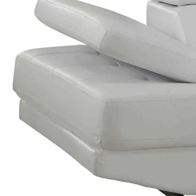 Gray Leather L Shaped Two Piece Corner Sectional Gray Leather L Shaped Two Piece Corner Sectional