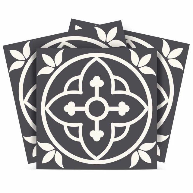 gray white peel stick removable tiles with rectangle pattern and symmetrical design