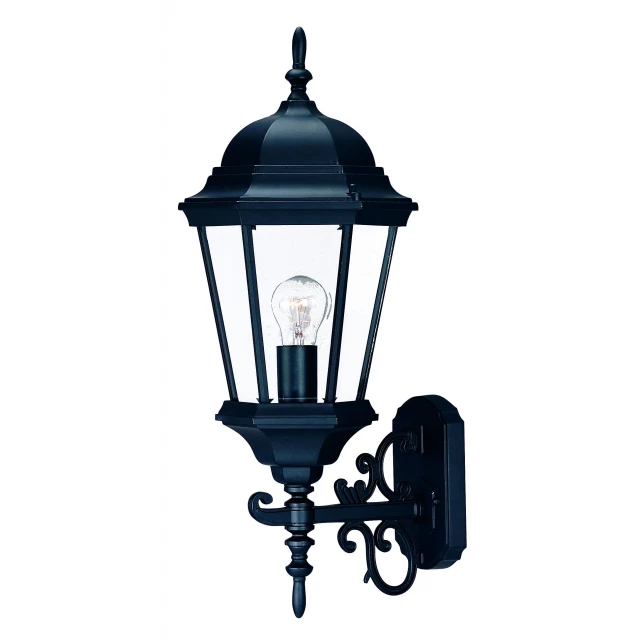 black domed glass lantern wall light for outdoor lighting