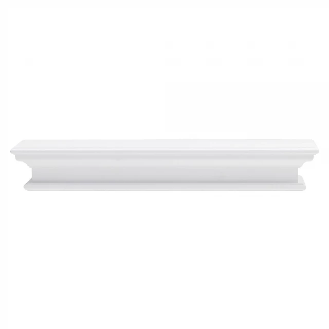 classic white floating wall shelf