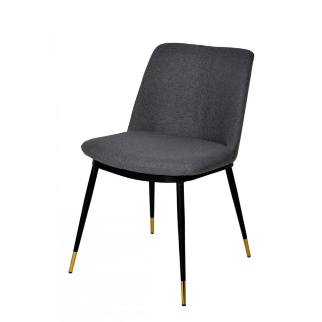 Gray black dining chairs with armrests and wood composite material for comfort and style