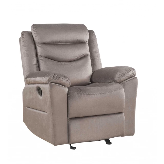 brown velvet recliner furniture chair with armrest and comfort
