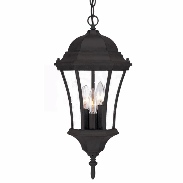 matte black carousel lantern hanging light with metal finial and light fixture