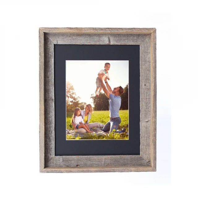 Rustic black picture frame with plexiglass holder for home decor