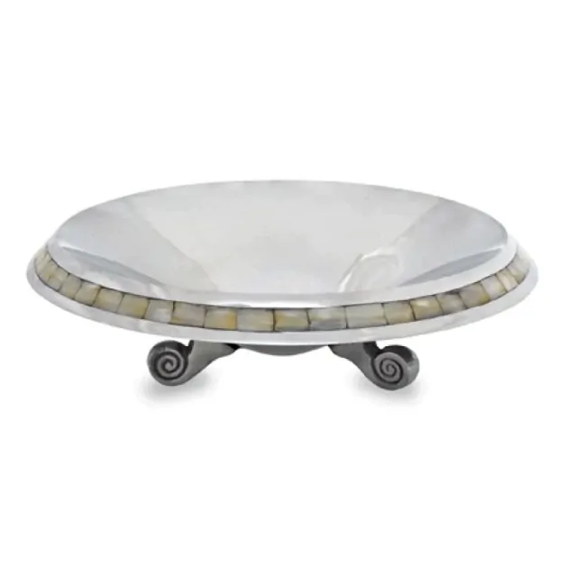 Silver And Mother Of Pearl Pedestal Centerpiece Bowl Silver And Mother Of Pearl Pedestal Centerpiece Bowl
