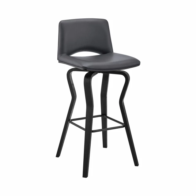 Low back bar height bar chair with wood and plastic materials offering comfort and style