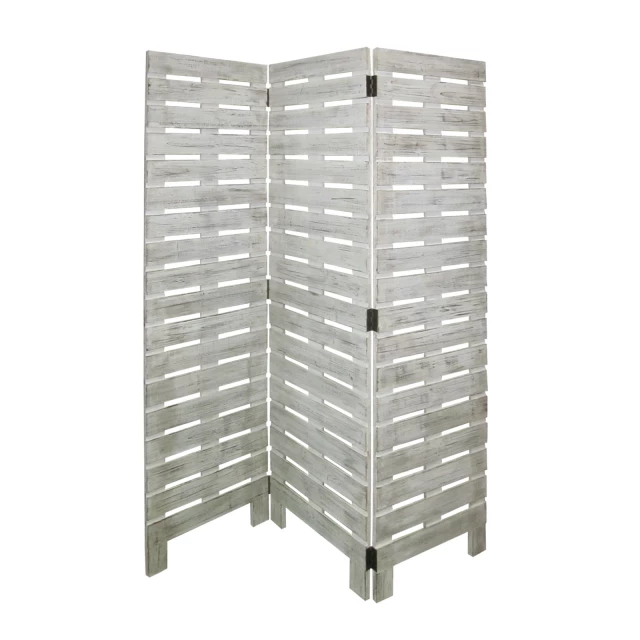 White wood garden screen for garden privacy and decoration
