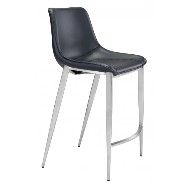 Low back counter height bar chairs with metal and composite materials