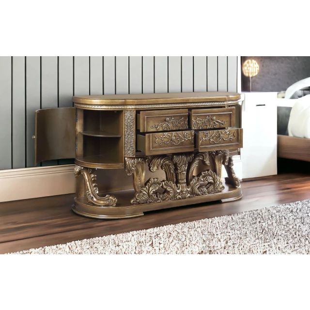 Brown four drawer wooden dresser furniture product