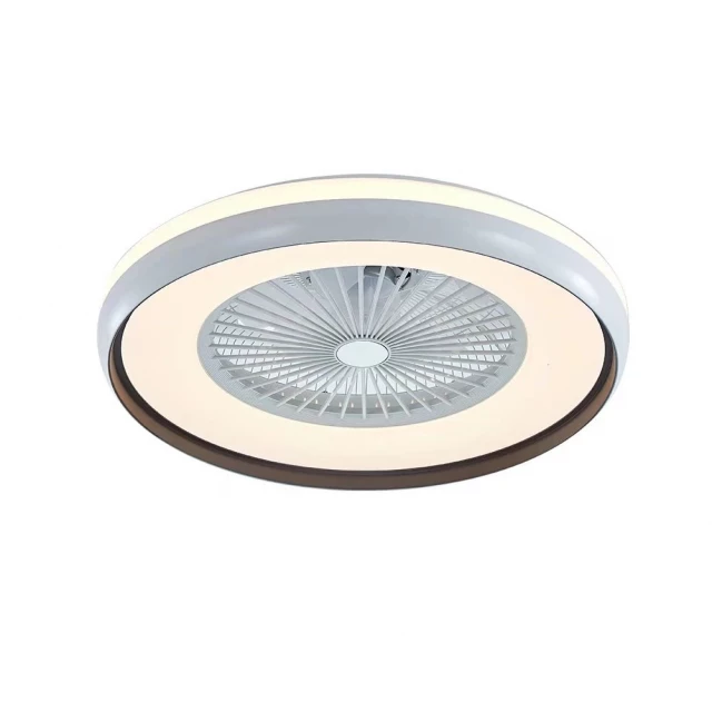 minimalist led light ceiling fan with nickel finish and aluminium blades