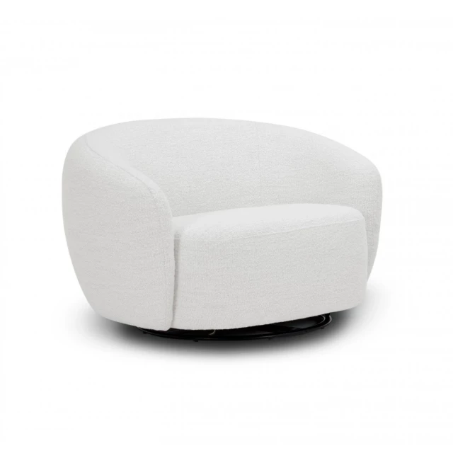 Polyester black solid swivel barrel chair for comfortable seating in a modern style