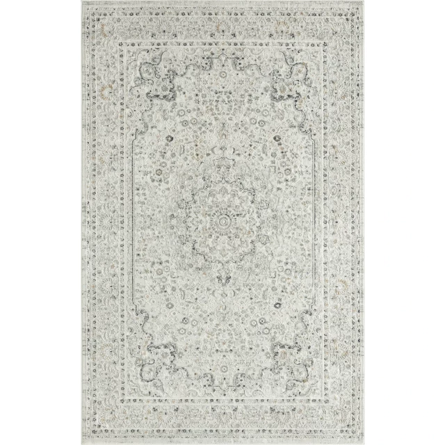 taupe floral stain resistant area rug with beige pattern