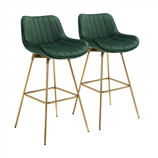 Low back bar height bar chairs with armrests in wood and comfortable rectangle pattern design