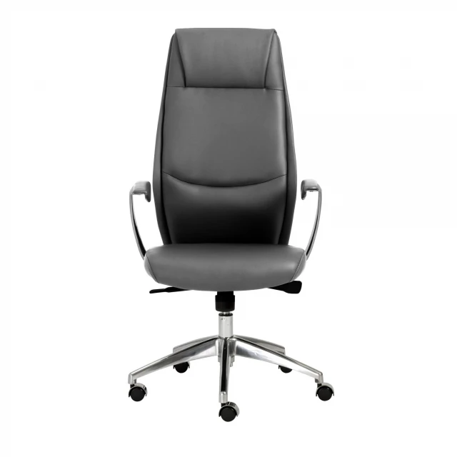 task chair leather back steel frame office chair with armrest for comfort