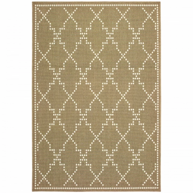 stain resistant indoor outdoor area rug in brown and beige rectangle with wood pattern