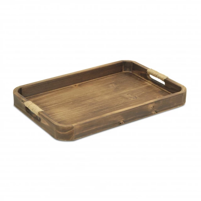 natural dark brown curved wood tray serving tray made of hardwood