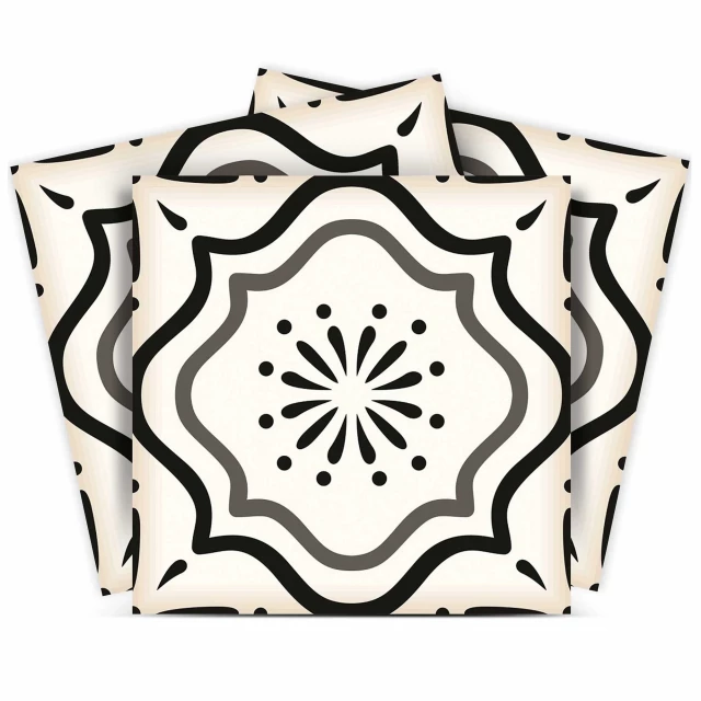 white mosaic peel stick removable tiles with rectangle pattern and symmetrical design