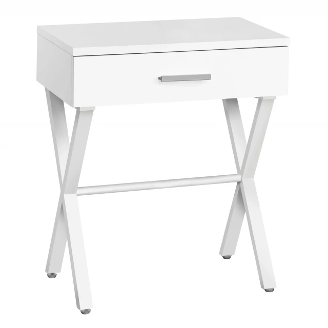 White end table with drawer for modern outdoor furniture design