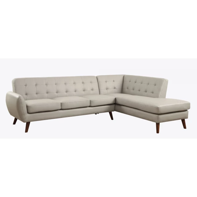 Leather L-shaped sofa chaise sectional with comfortable studio couch design in a modern furniture setting