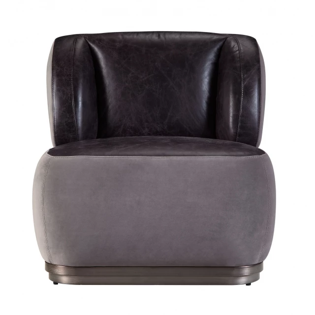 Gray velvet brown solid slipper chair in a comfortable and stylish furniture setting