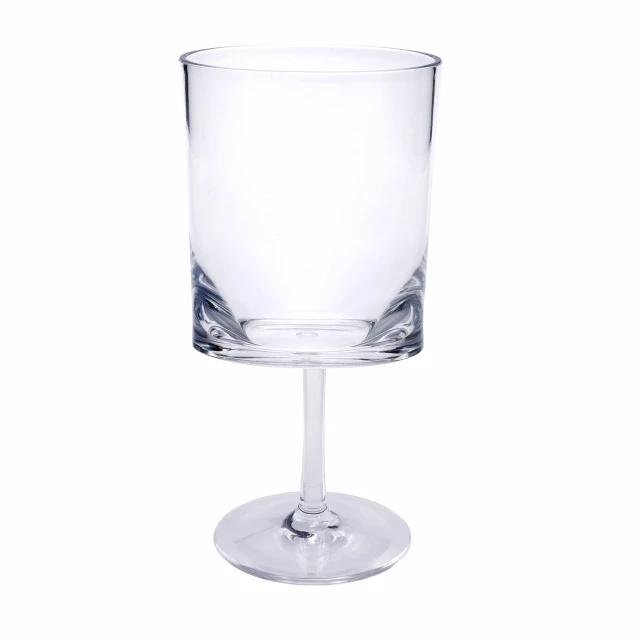 Clear acrylic stemmed wine glass for various drinks including barware and tableware