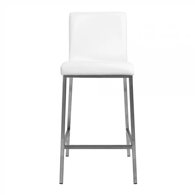Low back counter height bar chairs with metal and plastic outdoor furniture design