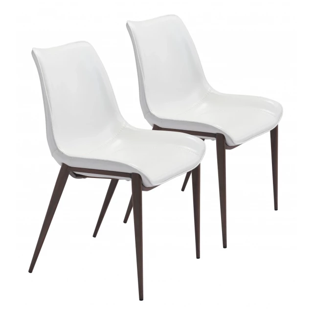 Leather side or dining chairs with wood armrests and composite material for comfort and style